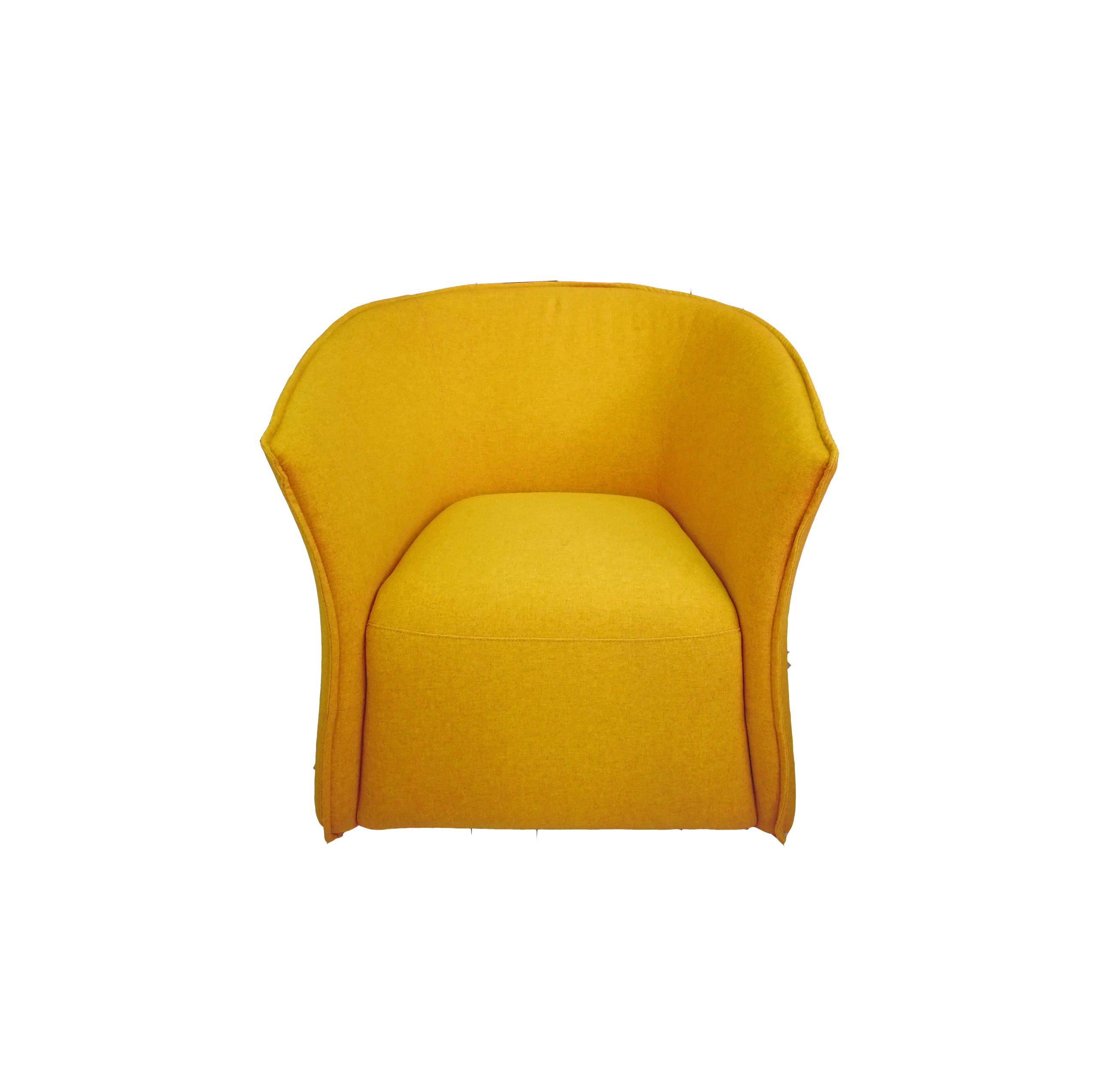 кресло модерн желтое
