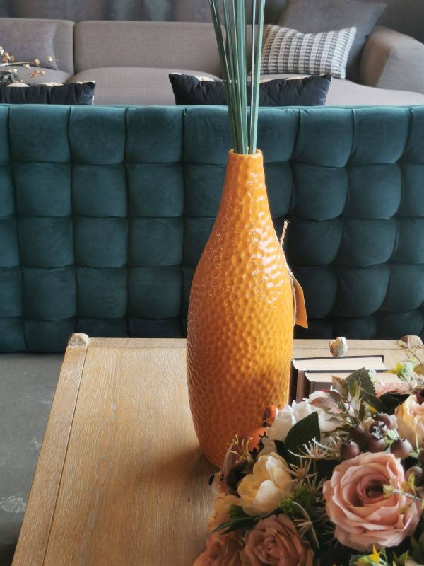 ваза керамическая ручной работы оранжевая